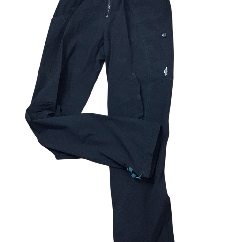 Free People Movement Black Nylon Outdoor Hiking Pants Turquoise Stitching Size M - Picture 6 of 14